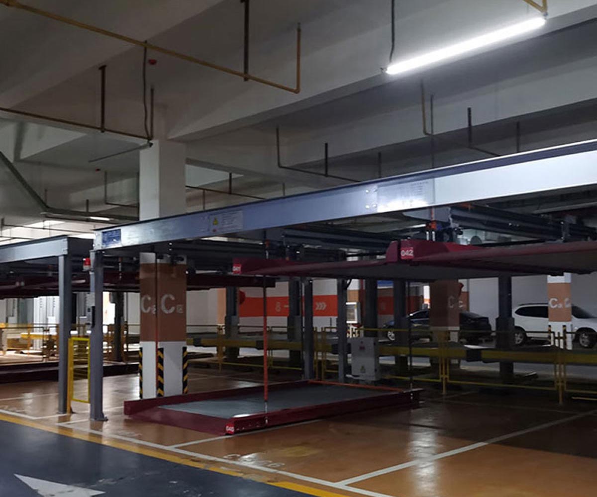 新津四柱升降式立體停車位改造
